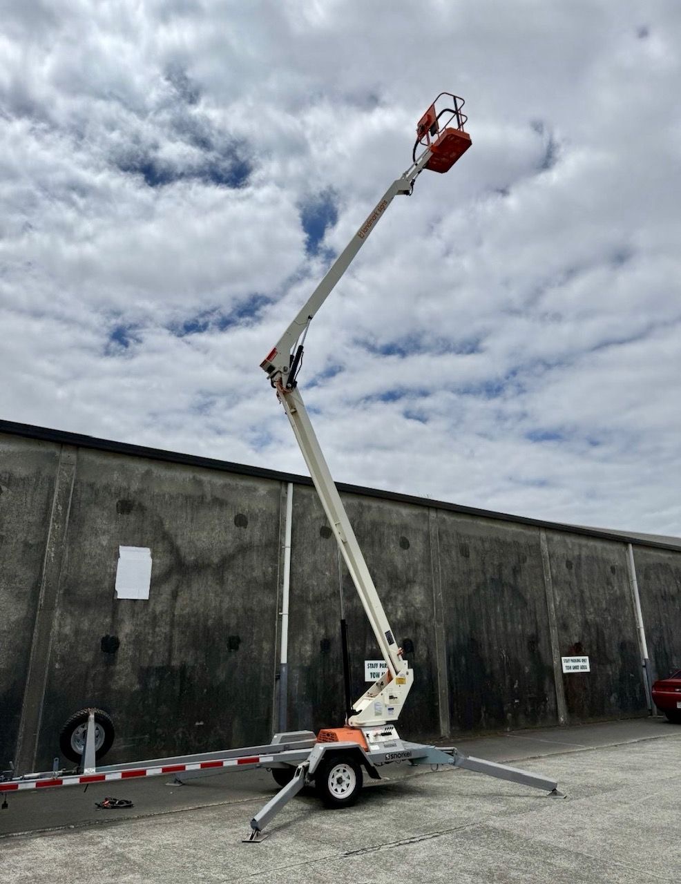 15m Snorkel cherry picker with boom extended